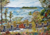 Panorama du fleuve à la Pointe-de-Saint-Vallier